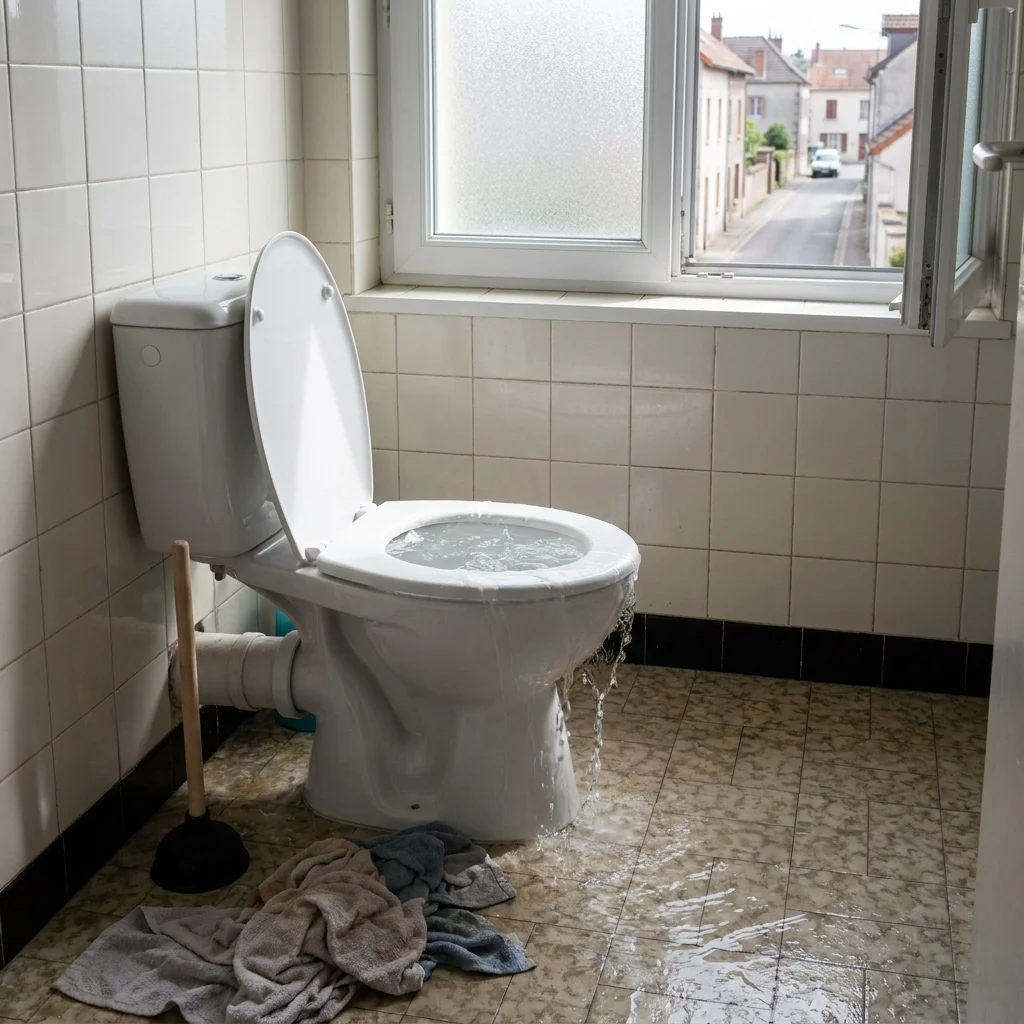 WC Bouch&eacute; qui d&eacute;borde &middot; image &agrave; la une