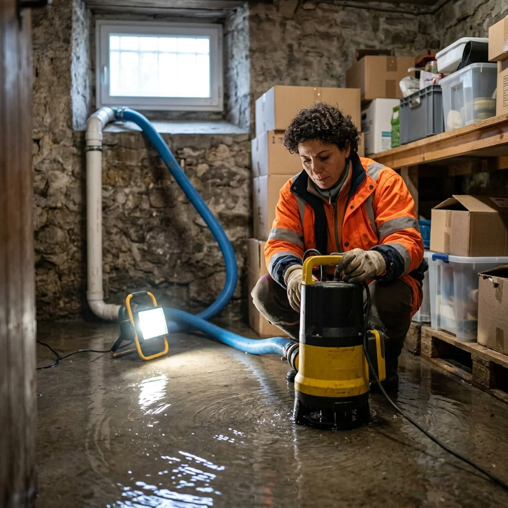 Pompage Cave inond&eacute;e &middot; image &agrave; la une