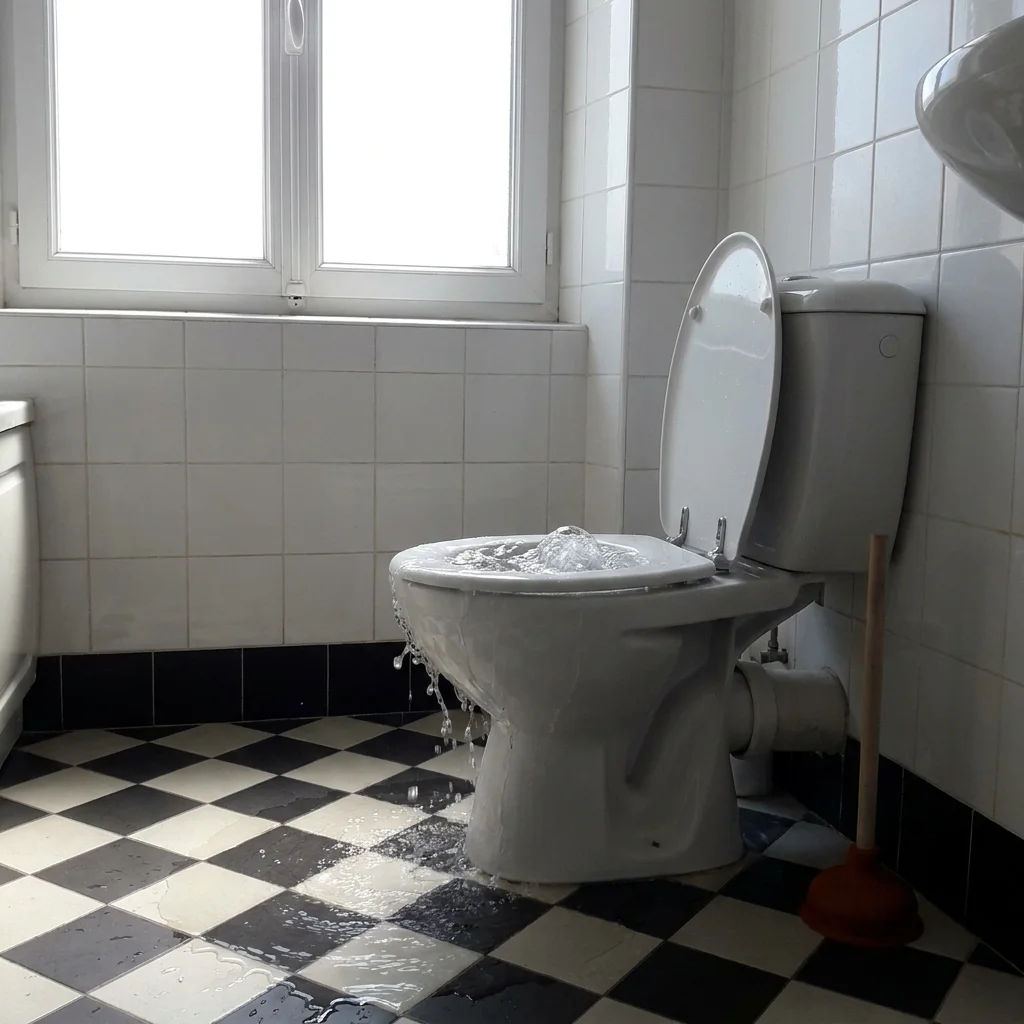 WC Bouch&eacute; qui d&eacute;borde &middot; image &agrave; la une