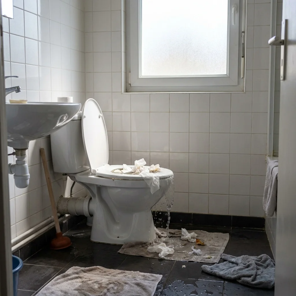 WC Bouch&eacute; qui d&eacute;borde &middot; image &agrave; la une